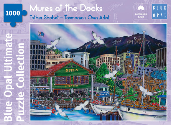 Blue Opal | Mures at the Docks - Tasmania's Own Artist | Esther Shohet | 1000 Pieces | Jigsaw Puzzle