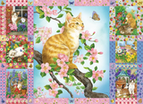 Cobble Hill | Blossoms and Kittens Quilt - Jane Maday | 1000 Pieces | Jigsaw Puzzle