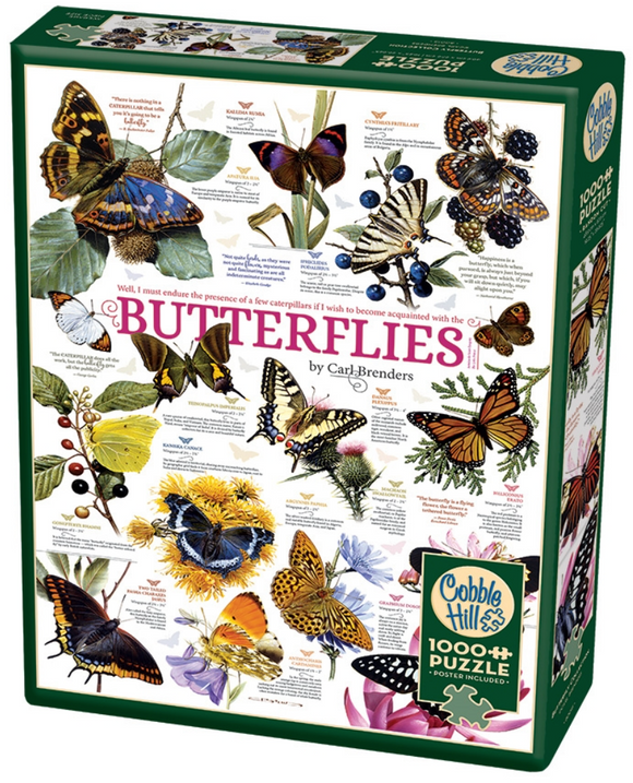 Cobble Hill | Butterfly Collection - Carl Brenders | 1000 Pieces | Jigsaw Puzzle
