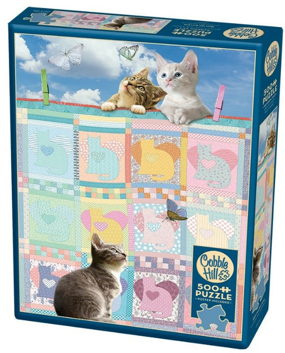 Cobble Hill | Quilted Kittens - Animals & Wildlife | 500 Pieces | Jigsaw Puzzle