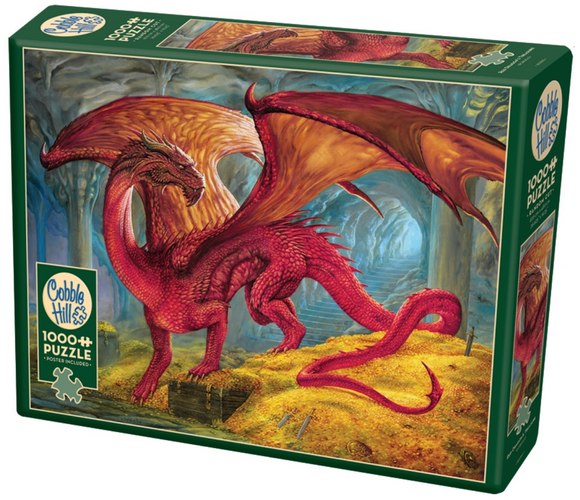 Cobble Hill | Red Dragon's Treasure - Ciruelo | 1000 Pieces | Jigsaw Puzzle