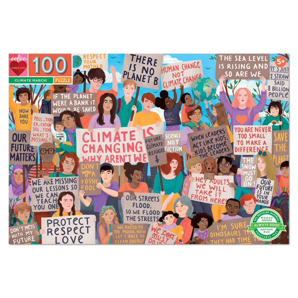Eeboo | Climate March! - Petra Braun | 100 Pieces | Jigsaw Puzzle