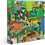 Eeboo | Dogs in the Park - Monika Forsberg | 1000 Pieces | Jigsaw Puzzle