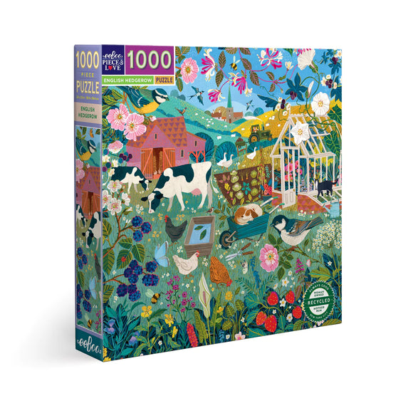 Eeboo | English Hedgerow - Victoria Ball | 1000 Pieces | Jigsaw Puzzle