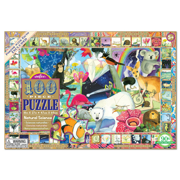 Eeboo | Natural Science - Melissa Sweet | 100 Pieces | Jigsaw Puzzle