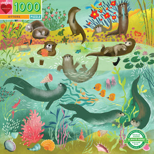 Eeboo | Otters - Uta Krogmann | 1000 Pieces | Jigsaw Puzzle