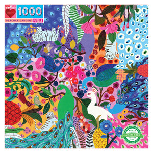 Eeboo | Peacock Garden - Monika Forsberg | 1000 Pieces | Jigsaw Puzzle