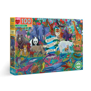 Planet Earth - Cynthia Cliff | Eeboo | 100 Pieces | Jigsaw Puzzle