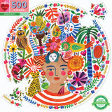 Positivity - Carolyn Gavin | Eeboo | 500 Pieces | Round Jigsaw Puzzle