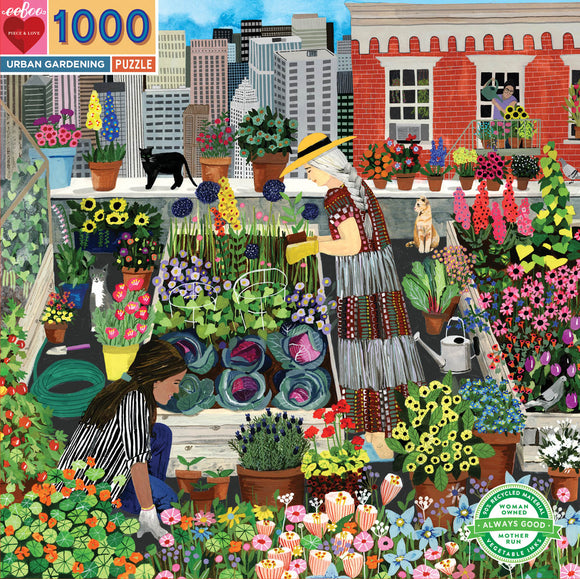 Eeboo | Urban Gardening - Anisa Makhou | 1000 Pieces | Jigsaw Puzzle