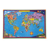 Eeboo | World Map - Saxton Freymann | 100 Pieces | Jigsaw Puzzle