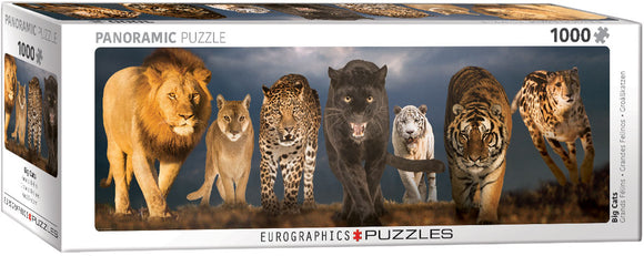 Eurographics | Big Cats | 1000 Pieces | Panorama Jigsaw Puzzle