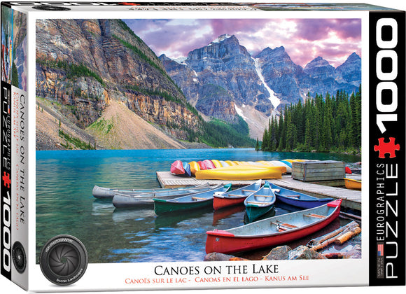Eurographics | Canoes on the Lake - Lake Louise | HDR Photography | 1000 Pieces | Jigsaw Puzzle