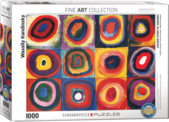 Eurographics | Colour Study of Squares - Wassily Kandinsky | Fine Art Collection | 1000 Pieces | Jigsaw Puzzle