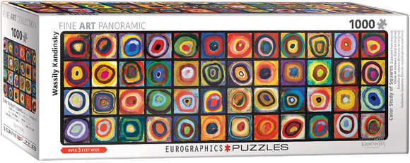 Eurographics | Colour Study of Squares - Wassily Kandinsky | Fine Art Collection | 1000 Pieces | Panorama Jigsaw Puzzle