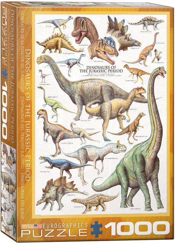 Eurographics | Dinosaurs of the Jurassic Period - Natural History Charts | 1000 Pieces | Jigsaw Puzzle