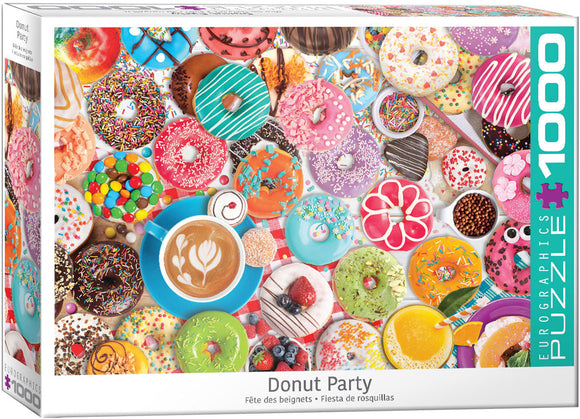 Eurographics | Donut Party - Sweet Rainbow & Party | 1000 Pieces | Jigsaw Puzzle
