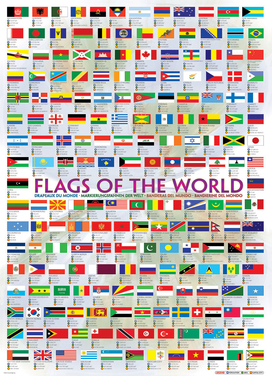 Eurographics | Flags of the World - Maps & Flags | 1000 Pieces | Jigsa ...