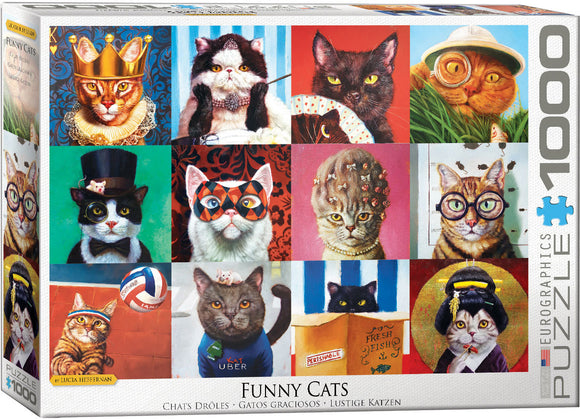 Eurographics | Funny Cats - Lucia Heffernan | 1000 Pieces | Jigsaw Puzzle