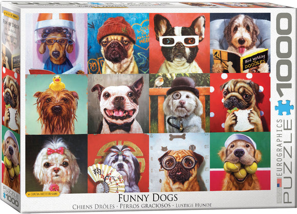 Eurographics | Funny Dogs - Lucia Heffernan | 1000 Pieces | Jigsaw Puzzle