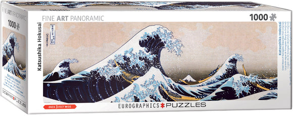 Eurographics | Great Wave Off Kanagawa - Katsushika Hokusai | 1000 Pieces | Panorama Jigsaw Puzzle