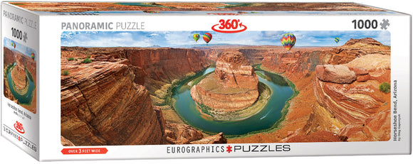 Eurographics | Horseshoe Bend - Arizona | Airpano 360 | 1000 Pieces | Panoramic Jigsaw Puzzle