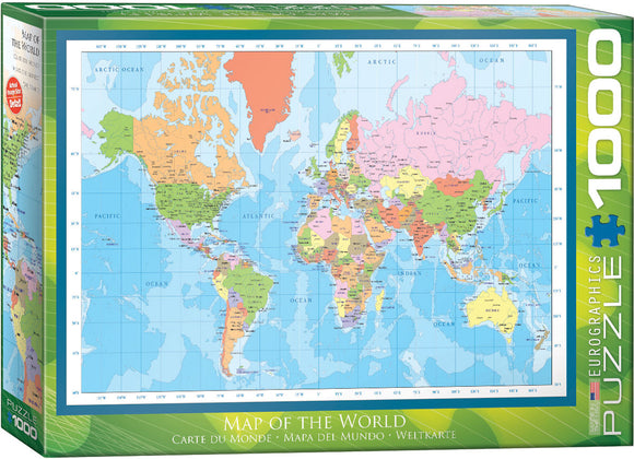 Eurographics | Map of the World - Maps & Flags | 1000 Pieces | Jigsaw Puzzle