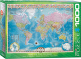 Map of the World - Maps & Flags | Eurographics | 1000 Pieces | Jigsaw Puzzle