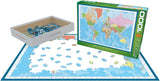 Map of the World - Maps & Flags | Eurographics | 1000 Pieces | Jigsaw Puzzle
