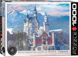 Neuschwanstein Castle in Winter - Germany | HDR Photography | Eurographics | 1000 Pieces | Jigsaw Puzzle