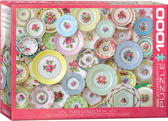 Eurographics | Plate Collection - Vintage Tea Set Collection | 1000 Pieces | Jigsaw Puzzle