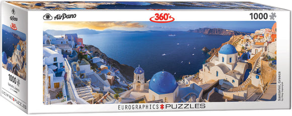 Eurographics | Santorini - Greece | Airpano 360 | 1000 Pieces | Panorama Jigsaw Puzzle