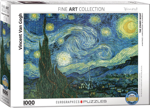 Eurographics | Starry Night - Vincent Van Gogh | Fine Art Collection | 1000 Pieces | Jigsaw Puzzle