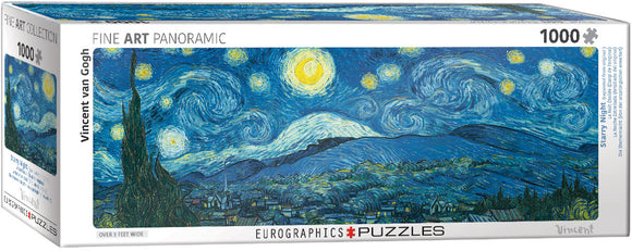 Eurographics | Starry Night - Vincent Van Gogh | Fine Art Collection | 1000 Pieces | Panorama Jigsaw Puzzle
