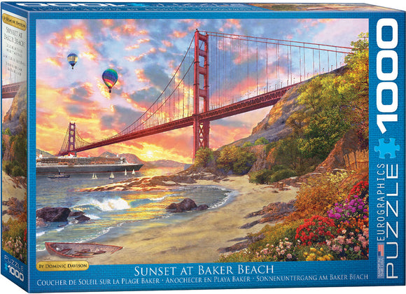Eurographics | Sunset at Baker Beach - Dominic Davison | Artist Series | 1000 Pieces | Jigsaw Puzzle
