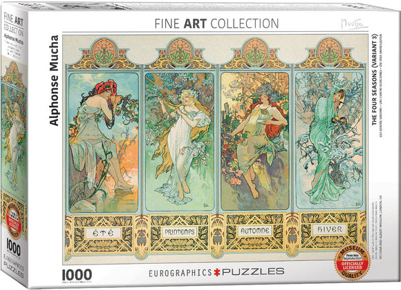 Eurographics | The Four Seasons - Alphonse Mucha | Fine Art Collection | 1000 Pieces | Jigsaw Puzzle