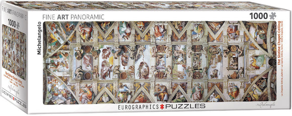 Eurographics | The Sistine Chapel Ceiling - Michelangelo | Fine Art Collection | 1000 Pieces | Panorama Jigsaw Puzzle
