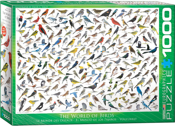 Eurographics | The World of Birds - David Sibley | Animal Charts | 1000 Pieces | Jigsaw Puzzle