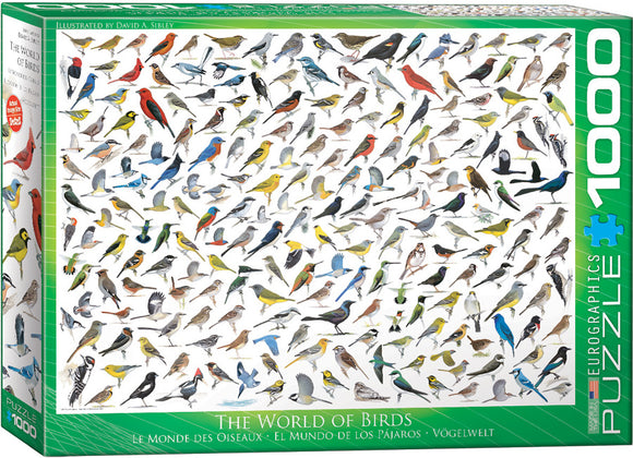 The World of Birds - David Sibley | Animal Charts | Eurographics | 1000 Pieces | Jigsaw Puzzle