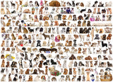 Eurographics | The World of Dogs - Animal Charts | 1000 Pieces | Jigsaw Puzzle