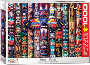 Totem Poles - Colours of the World | Eurographics | 1000 Pieces | Jigsaw Puzzle