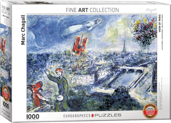 Eurographics | View of Paris - Marc Chagall | Fine Art Collection | 1000 Pieces | Jigsaw Puzzle