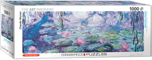 Eurographics | Waterlilies - Claude Monet | Fine Art Collection | 1000 Pieces | Panorama Jigsaw Puzzle