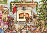 Christmas Puppies - Debbie Cook | Falcon | 500 Pieces | Jigsaw Puzzle