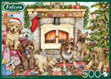 Christmas Puppies - Debbie Cook | Falcon | 500 Pieces | Jigsaw Puzzle