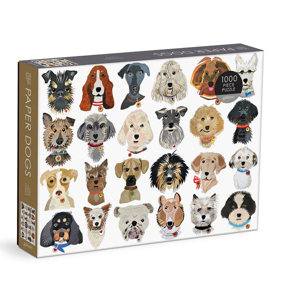 Galison | Paper Dogs - Reed Evins | 1000 Pieces | Jigsaw Puzzle