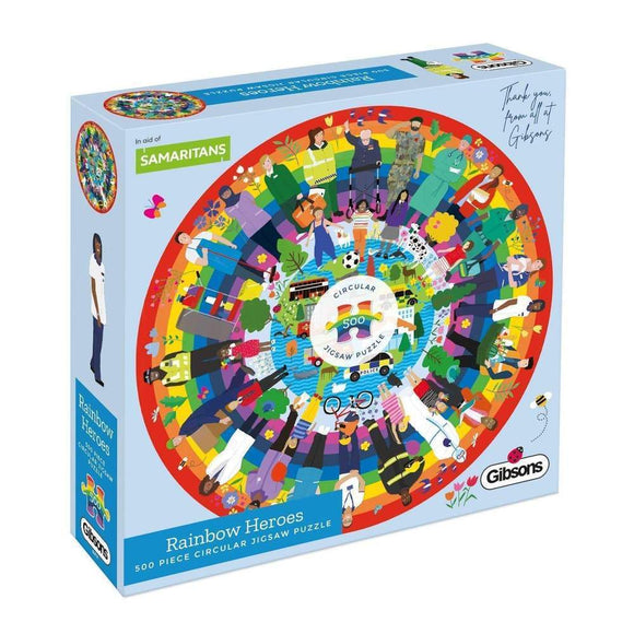 Rainbow Heroes | Gibsons | 1000 Pieces | Circular Jigsaw Puzzle