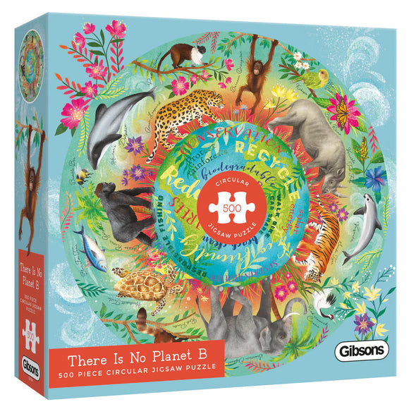 Gibsons | There Is No Planet B - Claire McElfatrick | 500 Pieces | Circular Jigsaw Puzzle