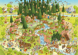HEYE | Black Forest Habitat - Funky Zoo | Marino Degano | 1000 Pieces | Jigsaw Puzzle