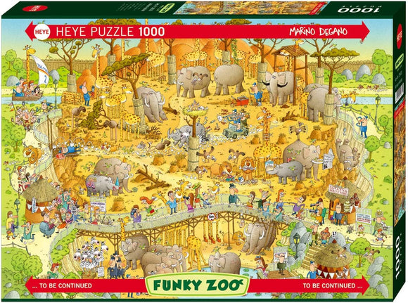 HEYE | African Habitat - Funky Zoo | Marino Degano | 1000 Pieces | Jigsaw Puzzle